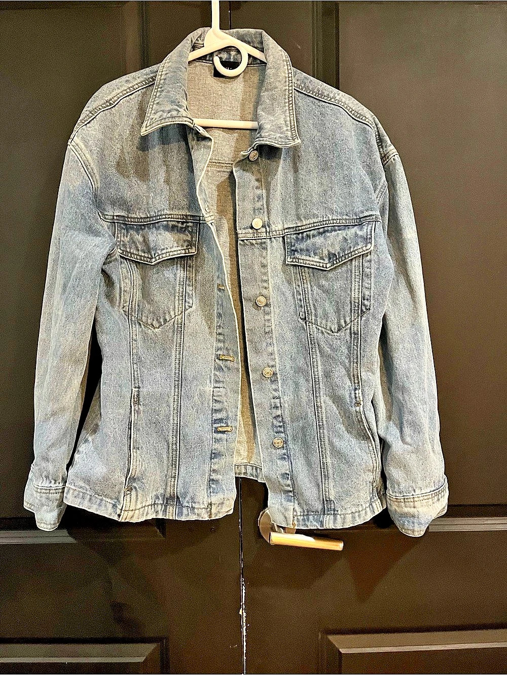 VICI Influencer Oversized Denim Jacket Blue
